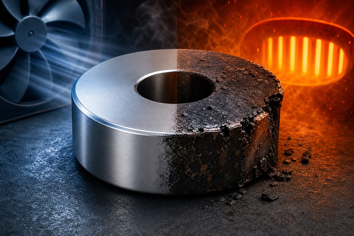 L'usura dei magneti al neodimio esposti al calore