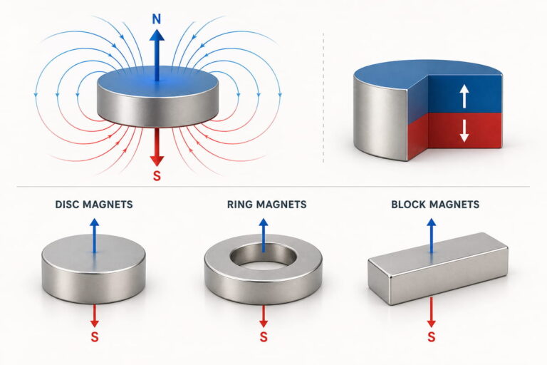 Forme comuni dei magneti al neodimio a magnetizzazione assiale