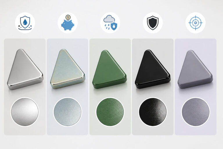 Rivestimento personalizzato per magneti triangolari al neodimio