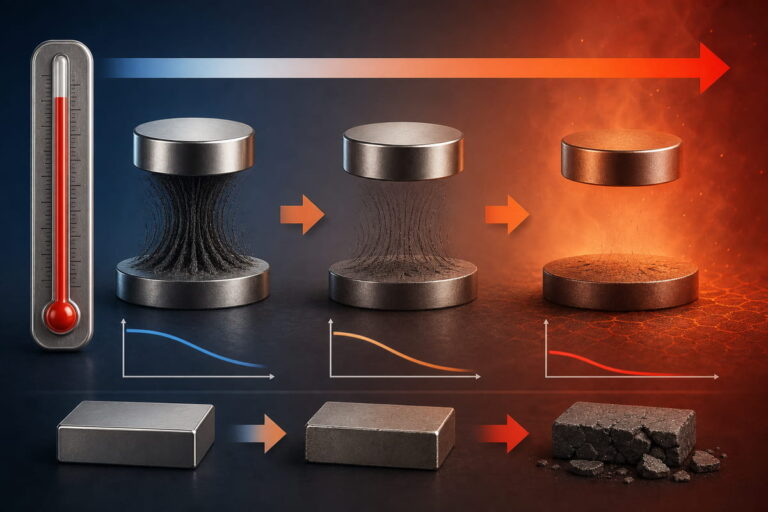 In che modo la temperatura influisce sulle prestazioni magnetiche dei magneti al neodimio