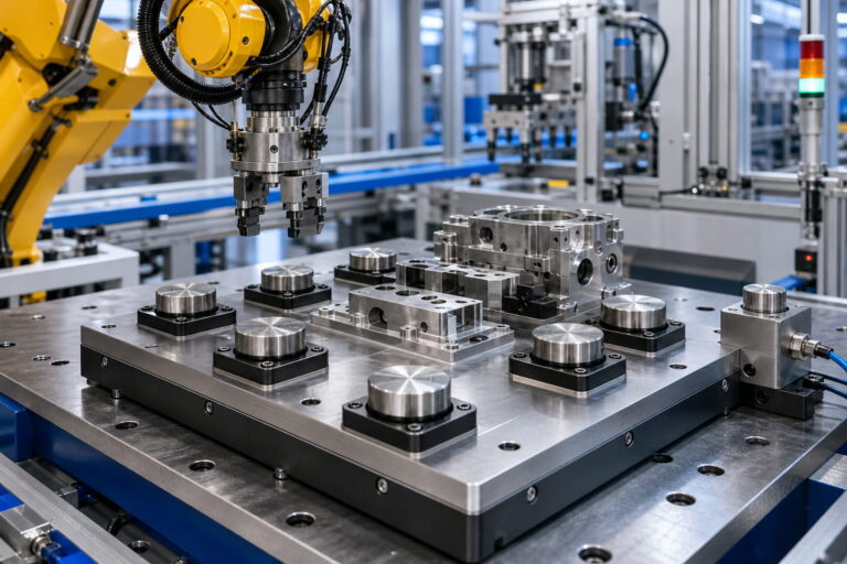Magnete per l'automazione industriale destinato ai sistemi di fissaggio magnetico