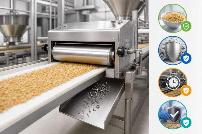 Separatore magnetico per impianti di lavorazione alimentare