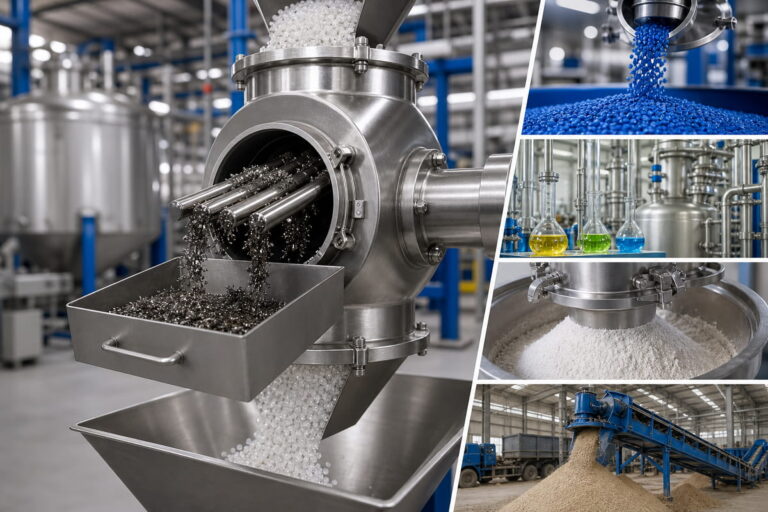 Separatore magnetico per la lavorazione della plastica e dei prodotti chimici