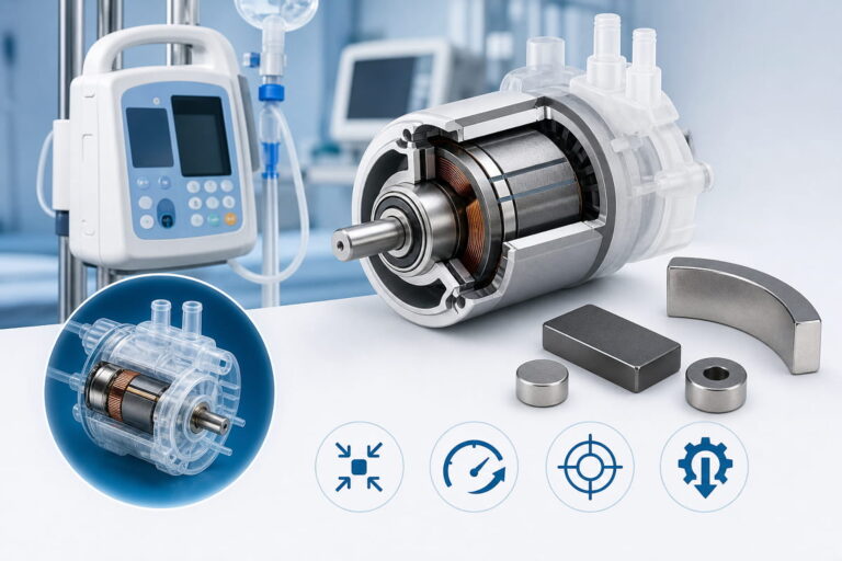 Magneti per dispositivi medici 3 Magnete per dispositivi medici destinato a pompe mediche e sistemi motorizzati