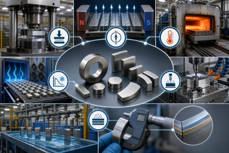 Parametri di produzione controllati dei magneti NdFeB