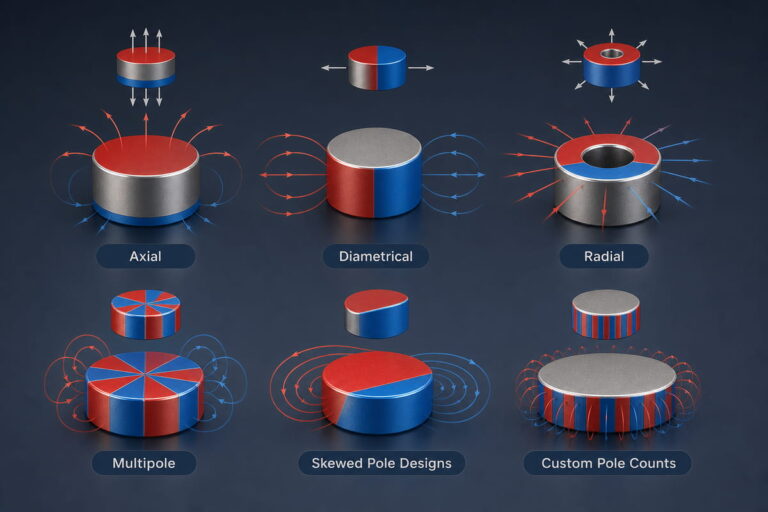 Opzioni di magnetizzazione personalizzate per magneti al neodimio