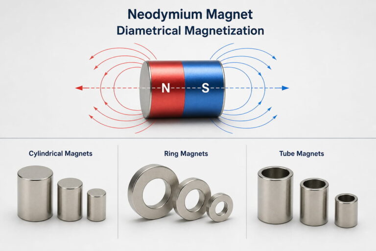 Magneti al neodimio: magnetizzazione diametrale – forme comuni