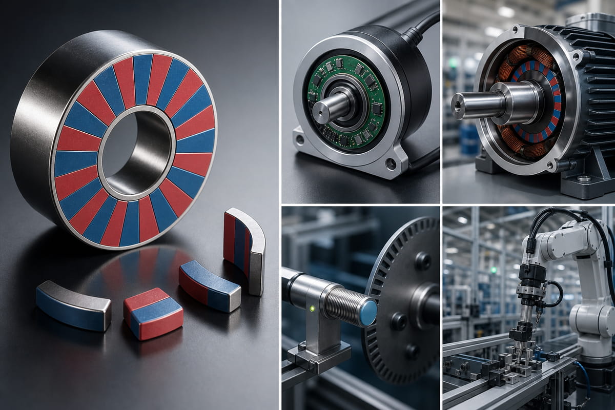 Magnete al neodimio – Magnetizzazione multipolare – Applicazioni tipiche