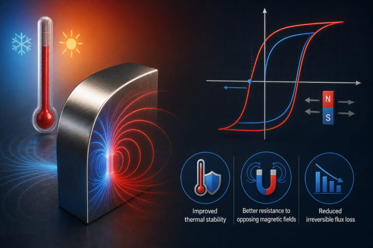 Temperatura e coercitività dei magneti al neodimio