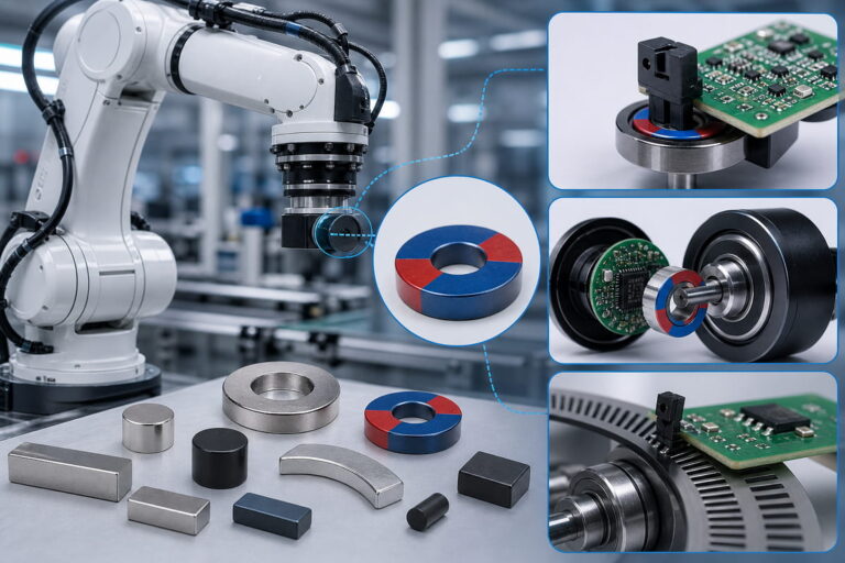 Magnete per robotica, per sensori ed encoder