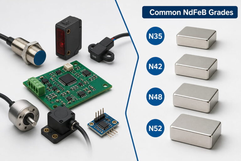 Sensori ed elettronica: magneti in NdFeB – Gradi comuni