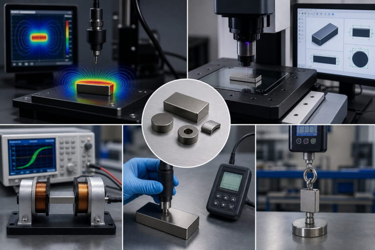 Controllo qualità dei sensori, dei componenti elettronici e dei magneti