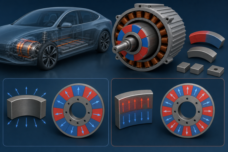 Metodi tipici di magnetizzazione per i magneti dei motori dei veicoli elettrici