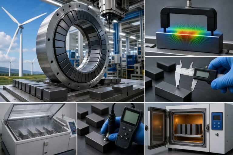 Magneti per generatori eolici 13 Controllo qualità dei magneti per turbine eoliche