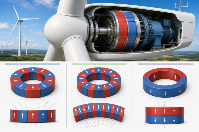 Magneti per generatori di turbine eoliche 16 Magneti per turbine eoliche – Magnetizzazione personalizzata