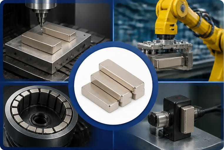 Immagine di applicazioni industriali delle barre magnetiche al neodimio
