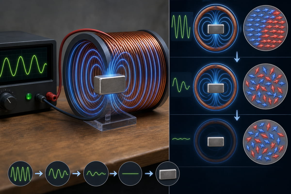 Smagnetizzazione elettromagnetica in corrente alternata