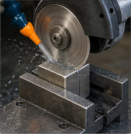 Si può tagliare un magnete al neodimio? 9 Mola diamantata + liquido di raffreddamento