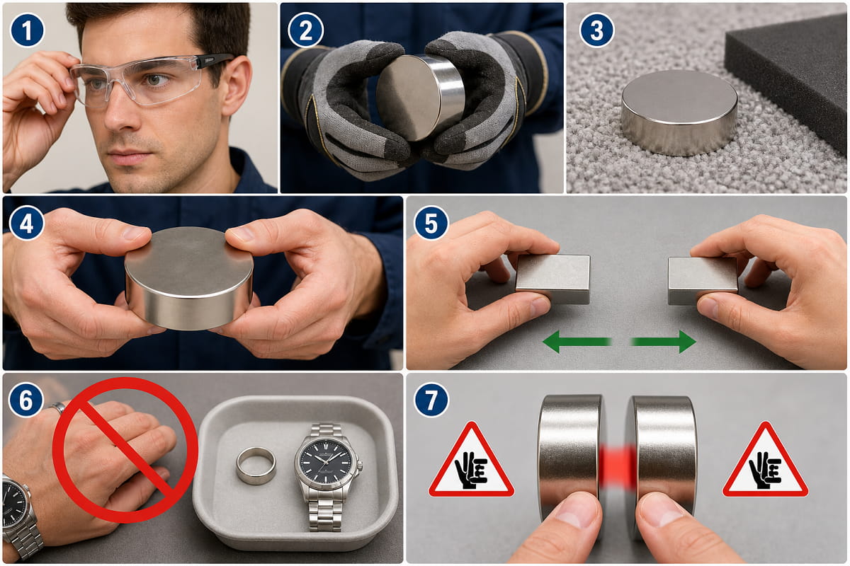 Come conservare i magneti al neodimio: guida completa alla sicurezza 12 Come spostare i magneti al neodimio in tutta sicurezza