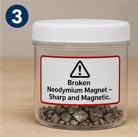 I magneti al neodimio sono sicuri? Guida completa alla sicurezza 16 Isolare i frammenti