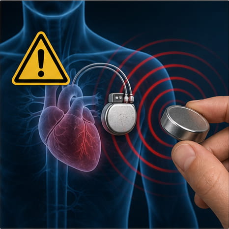 I magneti al neodimio sono sicuri? Guida completa alla sicurezza 7 Interferenze dei dispositivi medici