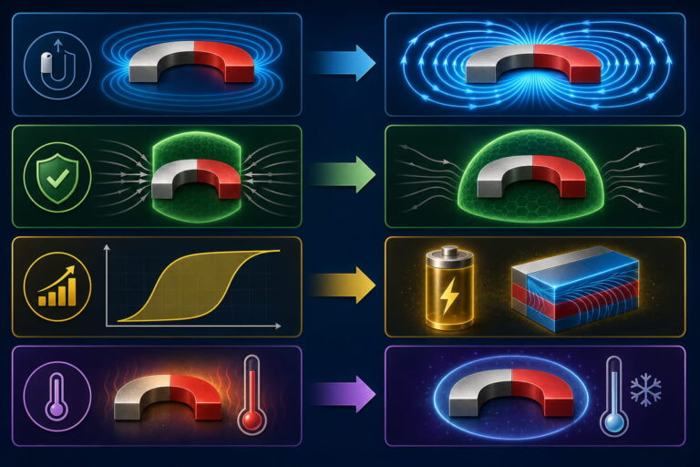 Relazione tra le proprietà magnetiche dei magneti al neodimio