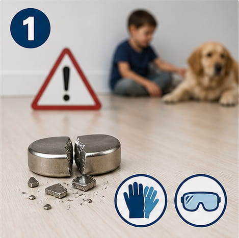 I magneti al neodimio sono sicuri? Guida completa alla sicurezza 14 Mettete in sicurezza l'area