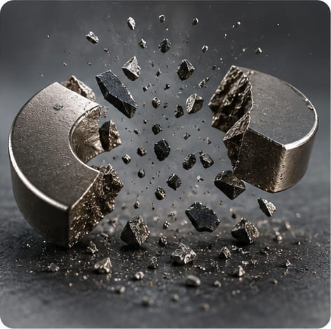 Si può tagliare un magnete al neodimio? 6 Rottura e cedimento per esplosione