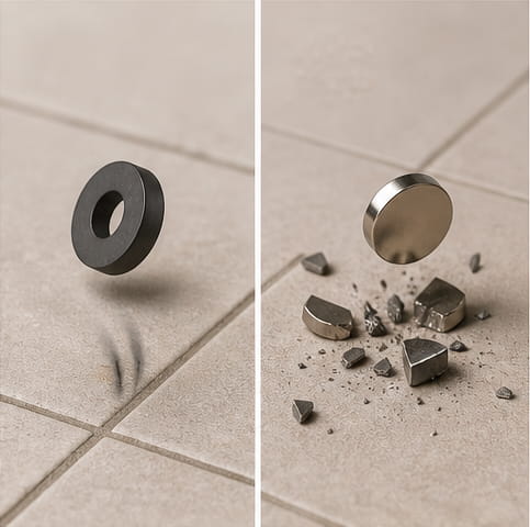 Come capire se un magnete è al neodimio? 5 semplici test 7 La prova di fragilità