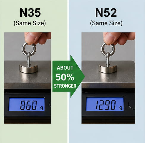 Come capire se un magnete è al neodimio? 5 semplici test 8 La prova con il misuratore di forza di trazione