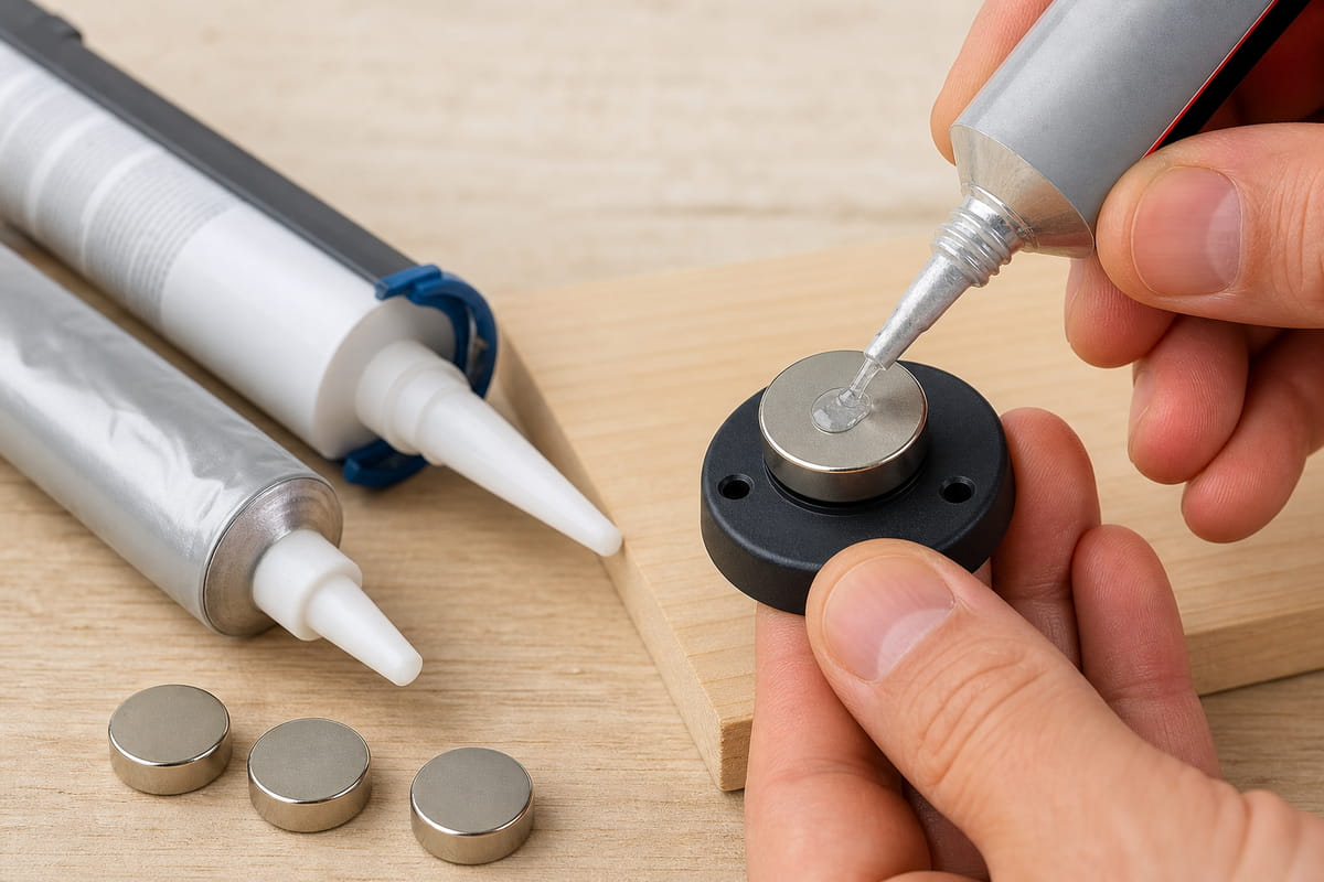 Quale colla usare per i magneti al neodimio (consigli da esperti) 7 Utilizzare l'E6000 o adesivi al silicone per incollare i magneti al neodimio