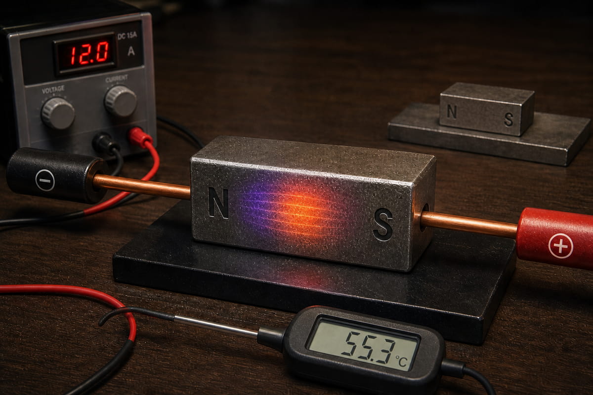 Cosa succede quando si fa passare una corrente attraverso un magnete al neodimio