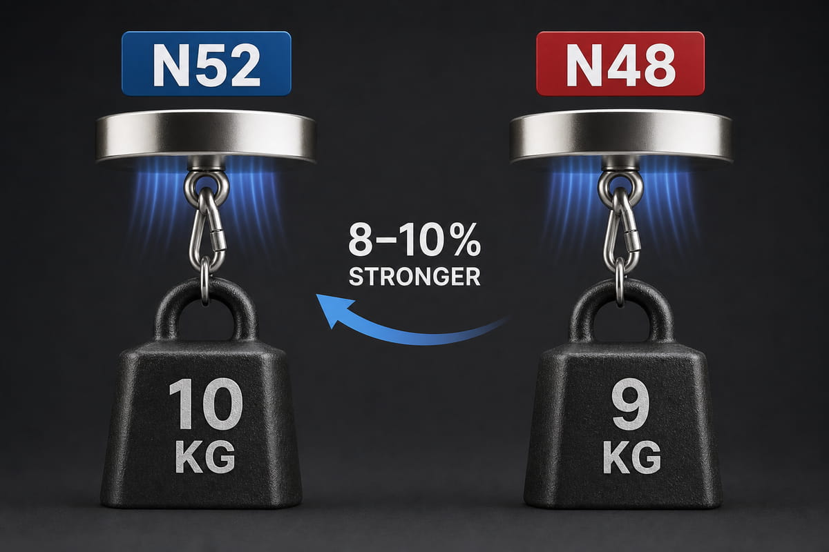 L'N52 è circa 8–10% più potente dell'N48 in termini di forza di trazione