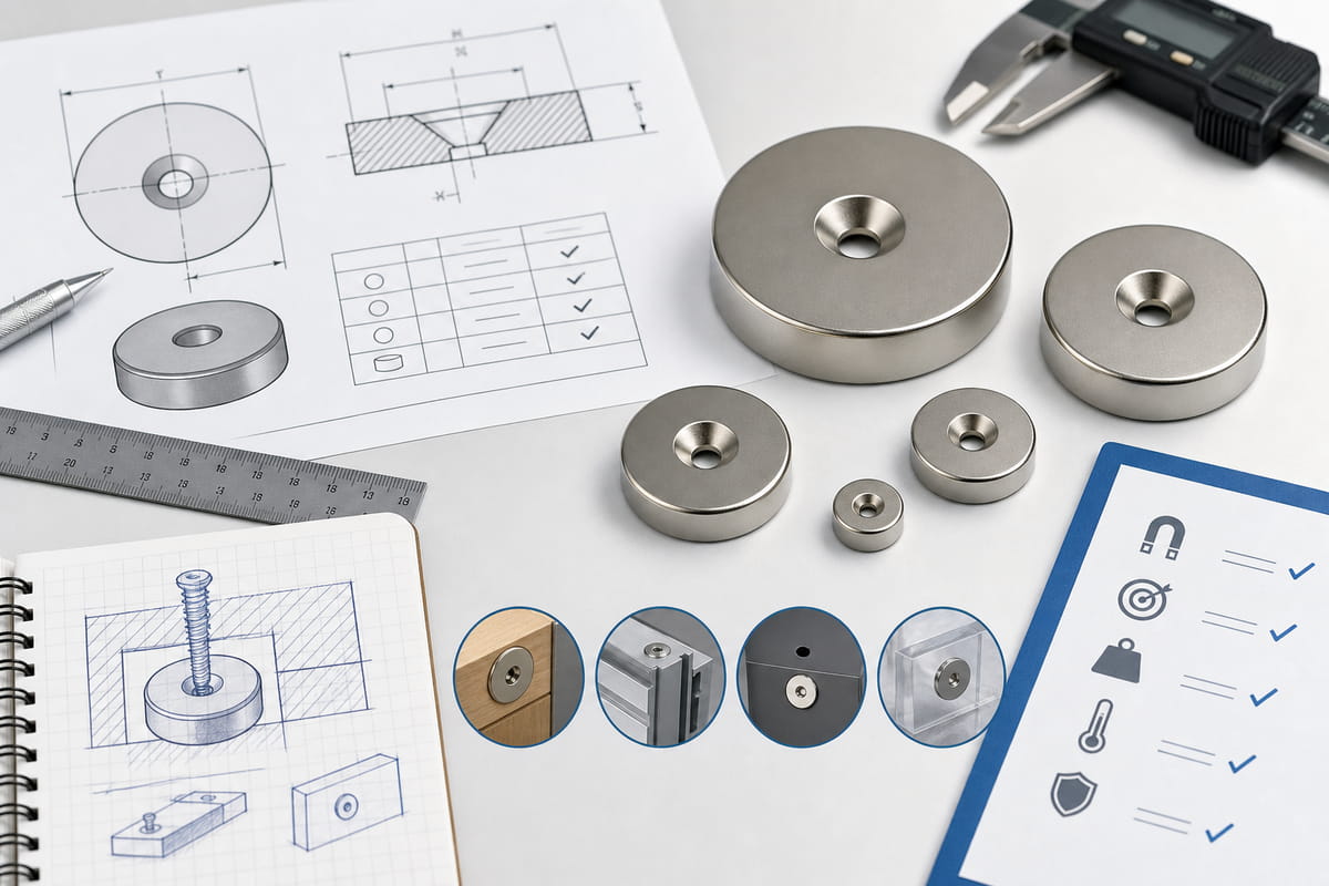 Come personalizzare i magneti al neodimio a testa svasata per progetti OEM? 3 magneti al neodimio personalizzati con fori svasati per progetti OEM