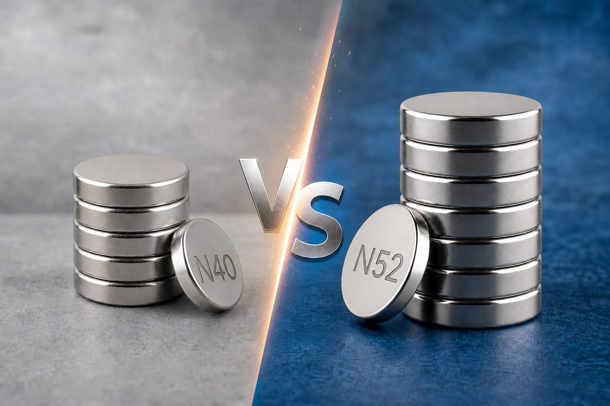 Magneti N40 vs N52: potenza, costo e quale grado scegliere 3 Magnete n40 vs n52