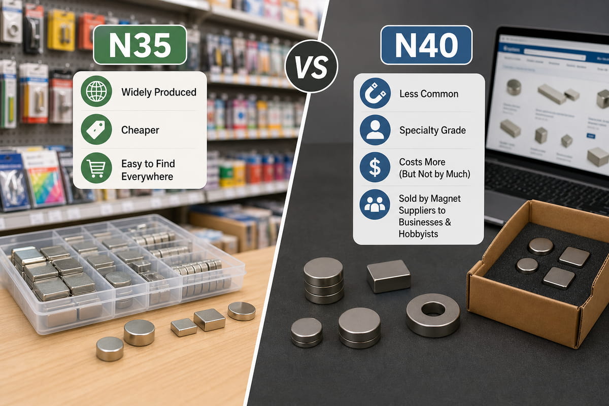 Costo e disponibilità dei magneti N35 e N40
