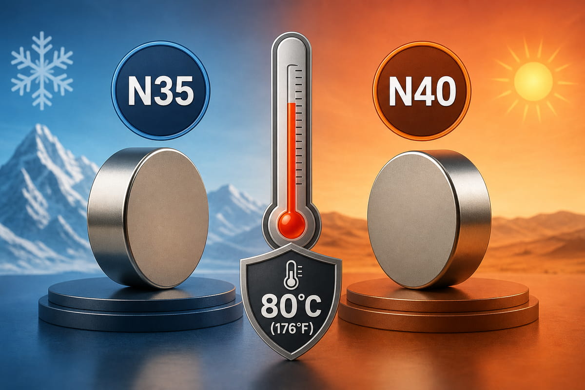 Tolleranza termica dei magneti N35 e N40