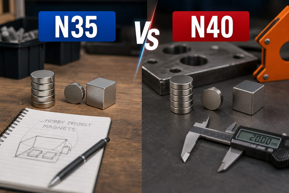 Magneti N35 vs N40: quale è più adatto al tuo progetto?