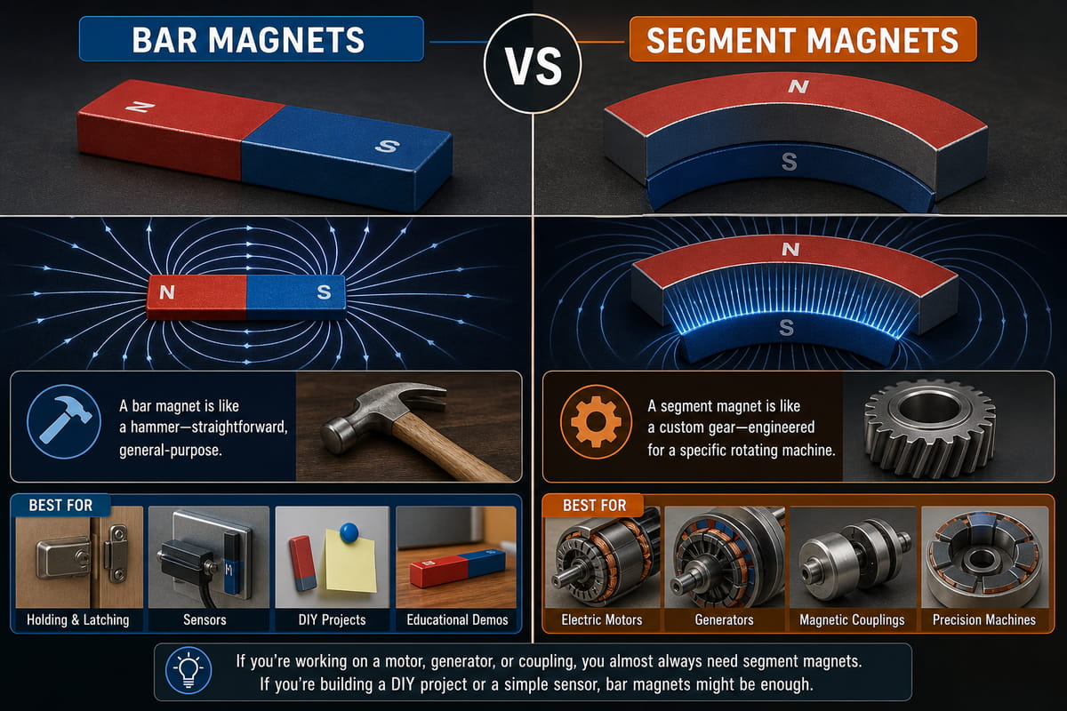 Magneti a segmenti vs. magneti a barra