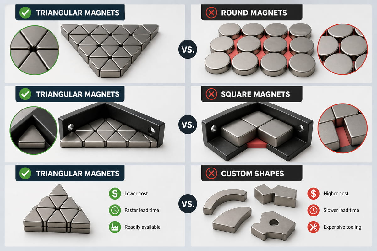 Magneti triangolari vs forme standard