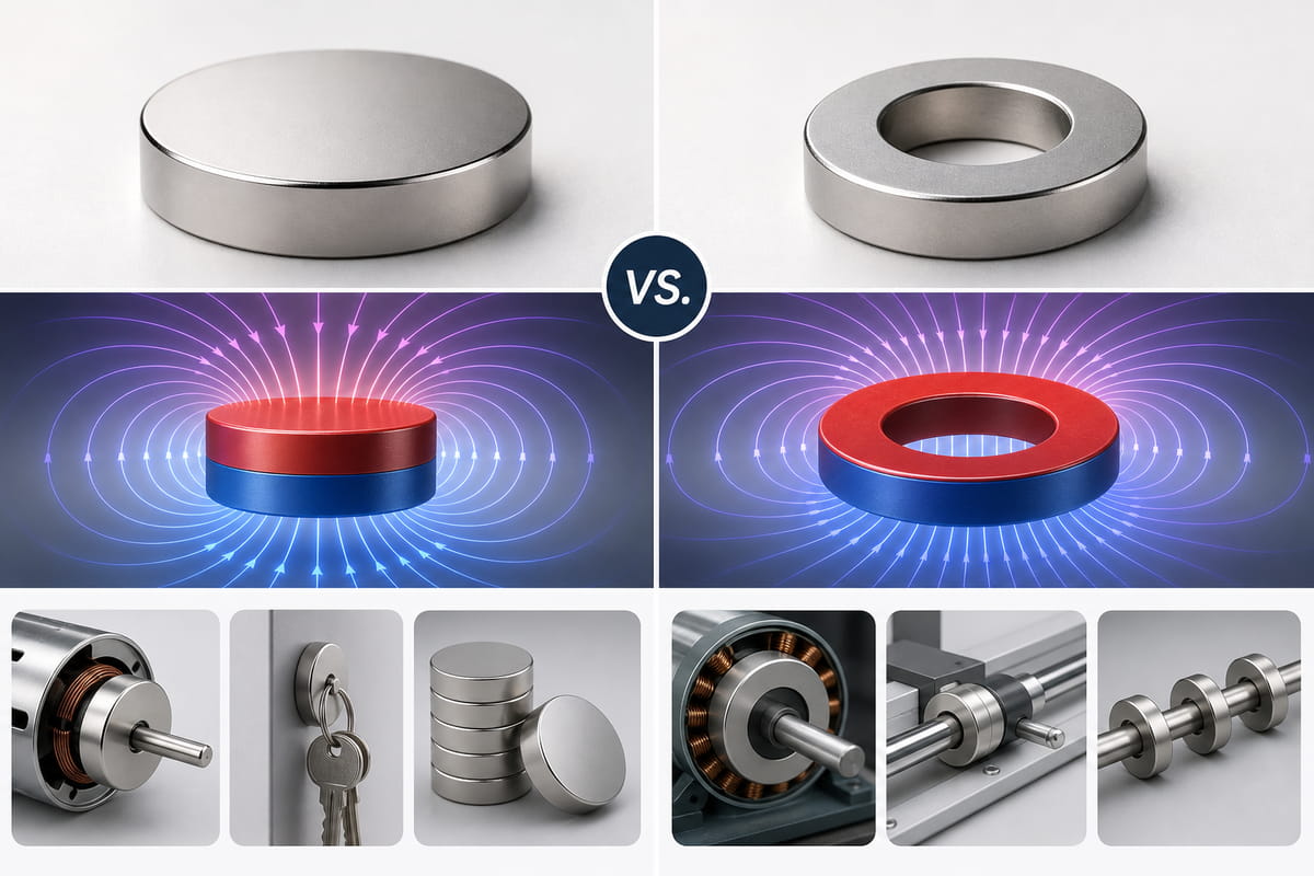 Magnete a disco vs magnete ad anello
