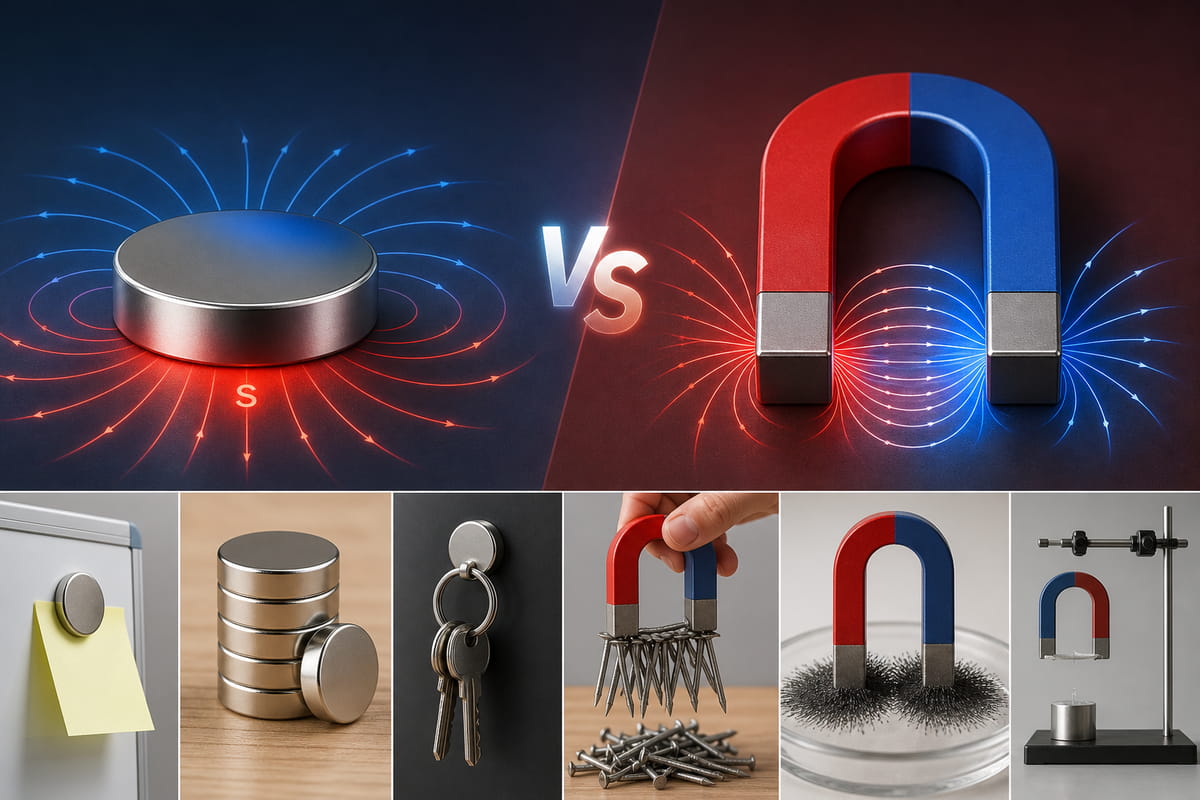 Magneti a disco vs magneti a ferro di cavallo