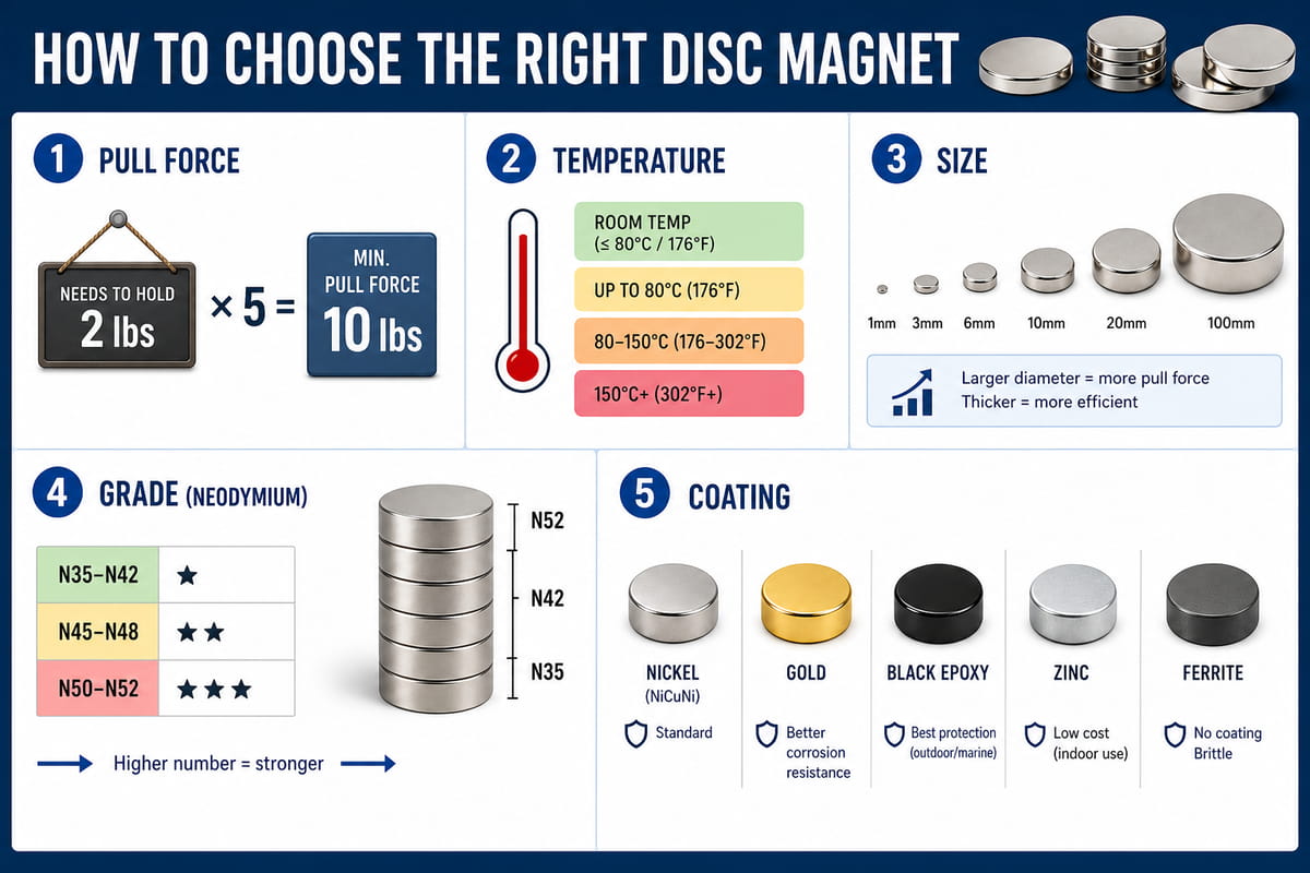 Come scegliere il magnete a disco giusto