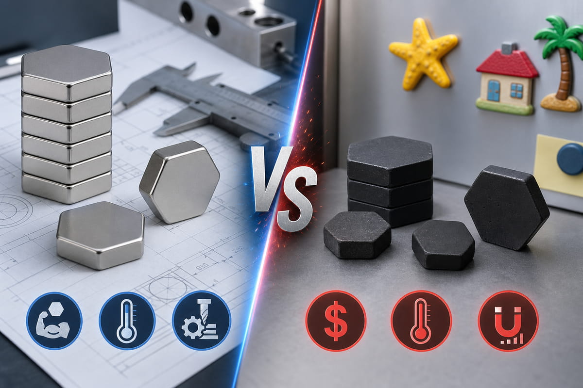 Magneti al neodimio vs magneti esagonali standard
